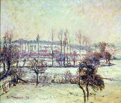 Snow Effect in Eragny by Camille Jacob Pissarro